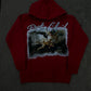 DTB “LOVE IS ALL WE NEED” ZIP UP RED HOODIE